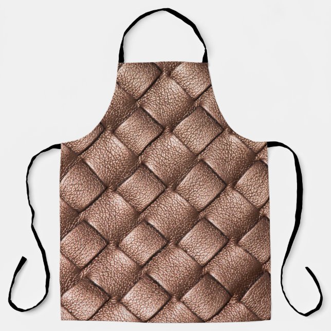 Woven leather, bronze colour background. apron (Front)