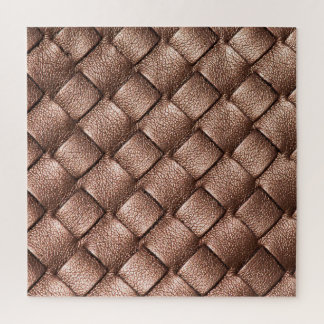 Woven leather, bronze colour background. jigsaw puzzle