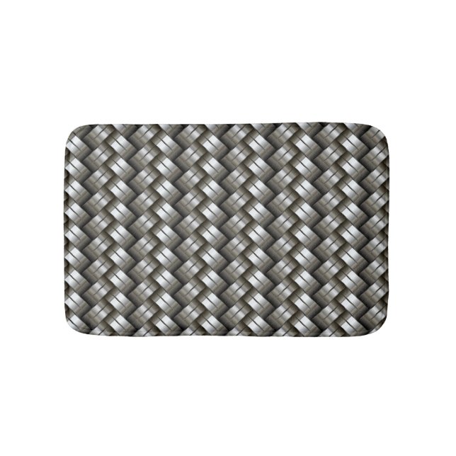 Woven metal pattern bath mat (Front)