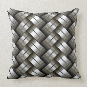 Woven metal pattern cushion