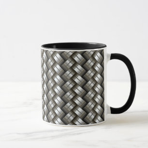 Woven metal pattern mug