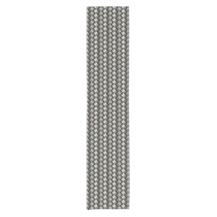 Woven metal pattern short table runner
