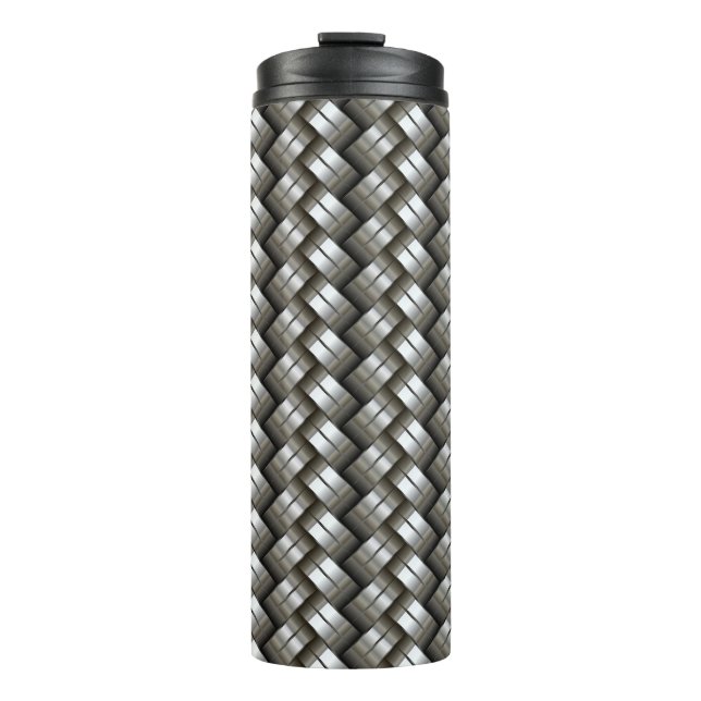 Woven metal pattern thermal tumbler (Front)