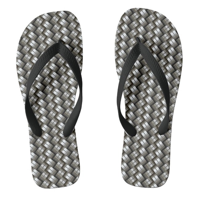Woven metal pattern thongs (Footbed)