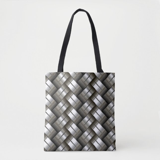 Woven metal pattern tote bag (Front)