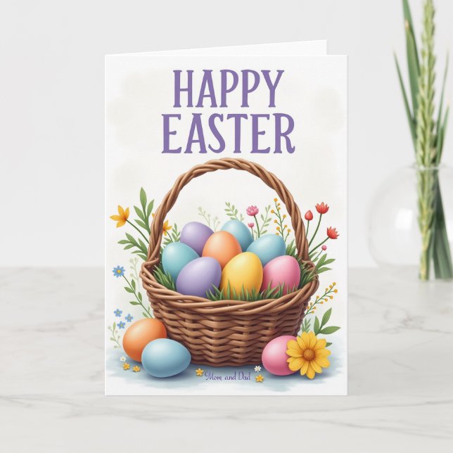 Woven Ovoids Easter Card (Front)