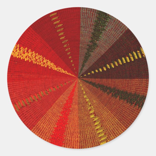 Woven Pattern Classic Round Sticker (Front)