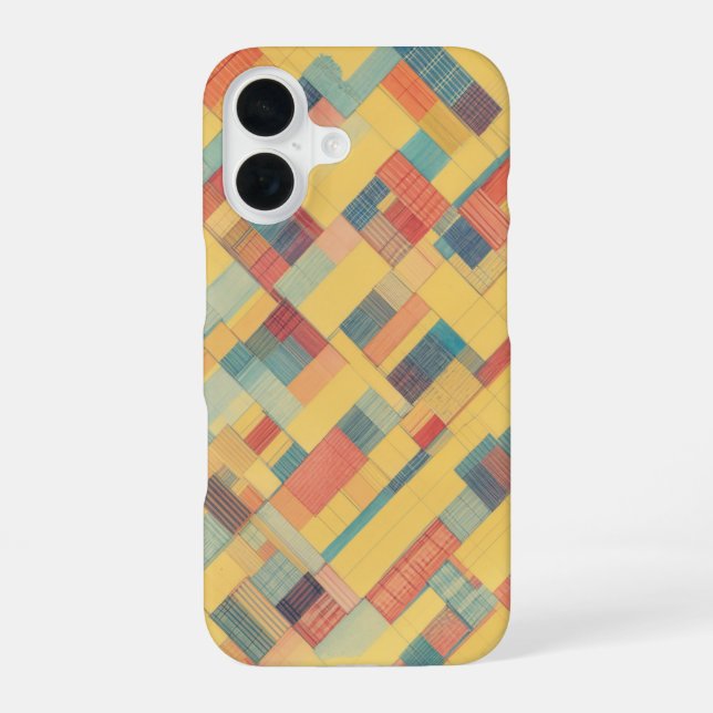 Woven Pattern Colourful Geometric Phone Case (Back)