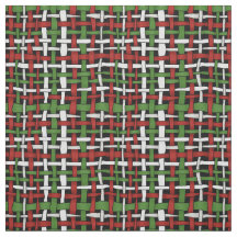 Woven Rough Seasonal Burlap Red Green White