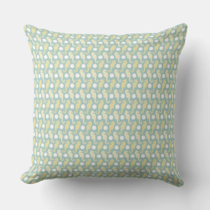 Woven Seahorse Green and Yellow Cushion