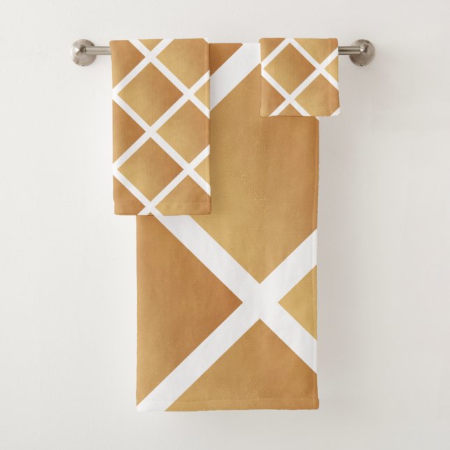 Woven Shades of Brown  Bath Towel Set (Insitu)