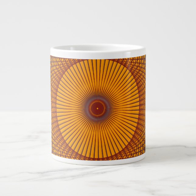 Woven Sunburst Large Coffee Mug (Front)