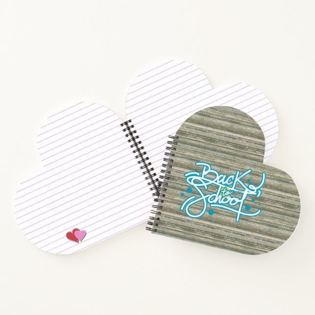 Woven texture quote Back to School  Notebook (Inside)