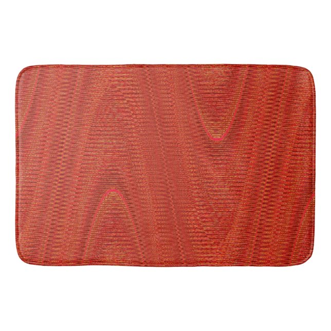 Woven Threads, Tangerine Orange-Large Bath Mat (Front)