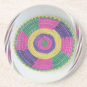 Woven Whirl Art Print Coaster
