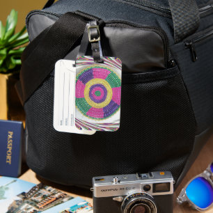 Woven Whirl Art Print Luggage Tag
