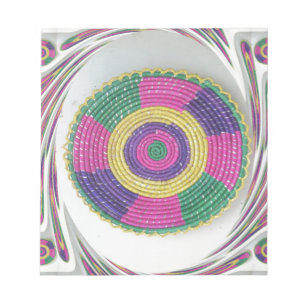 Woven Whirl Art Print Notepad