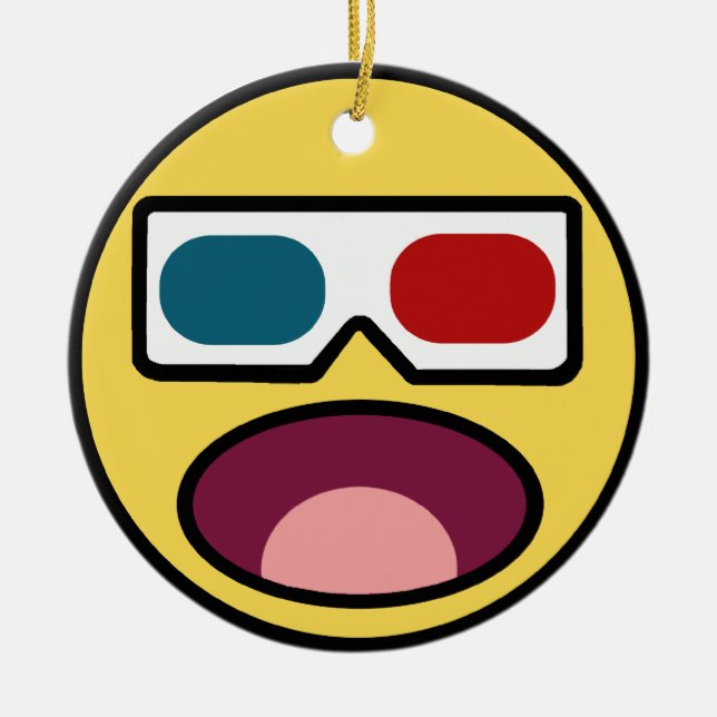 Wow! 3D Ceramic Ornament (Front)