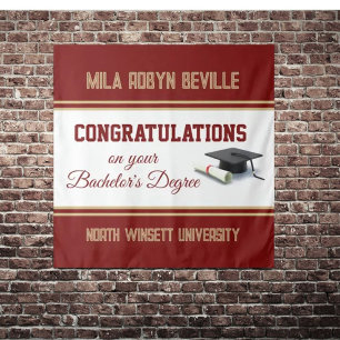 Wow! Bachelor's Degree! Graduation  Tapestry