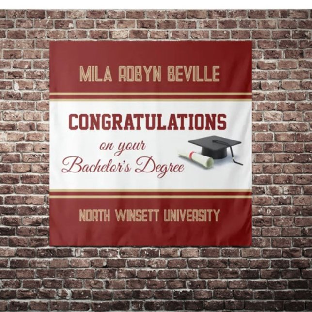Wow! Bachelor's Degree! Graduation  Tapestry (Creator Uploaded)