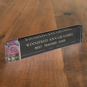 Wow! Best Teacher custom desk name plate
