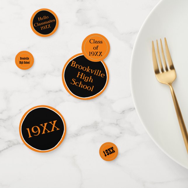 Wow! Class reunion custom table confetti! Confetti (Group)