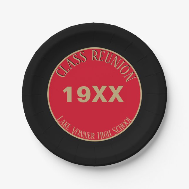 Wow!  Class reunion party plate (Front)