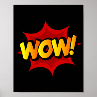 Wow! Dynamic Pop Art Comic Exclamation Poster