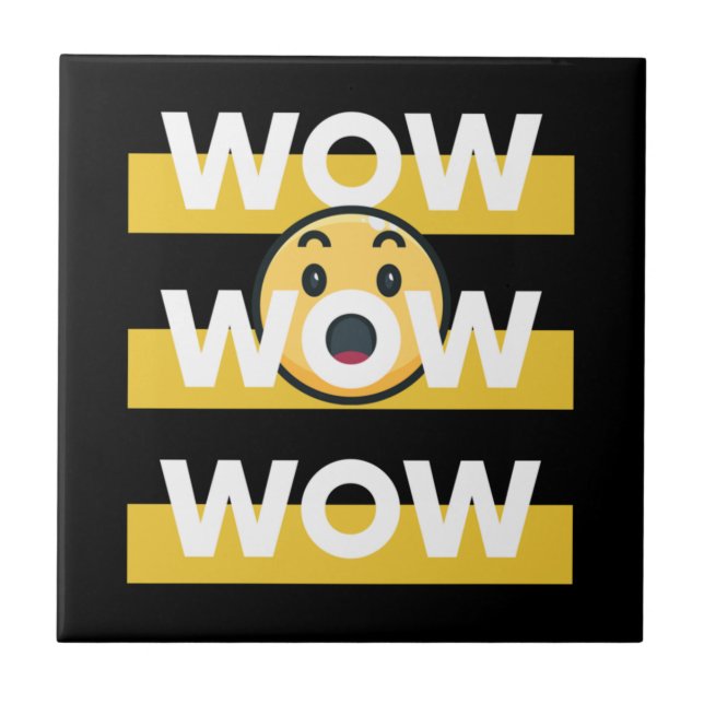 wow free day Classic  Ceramic Tile (Front)