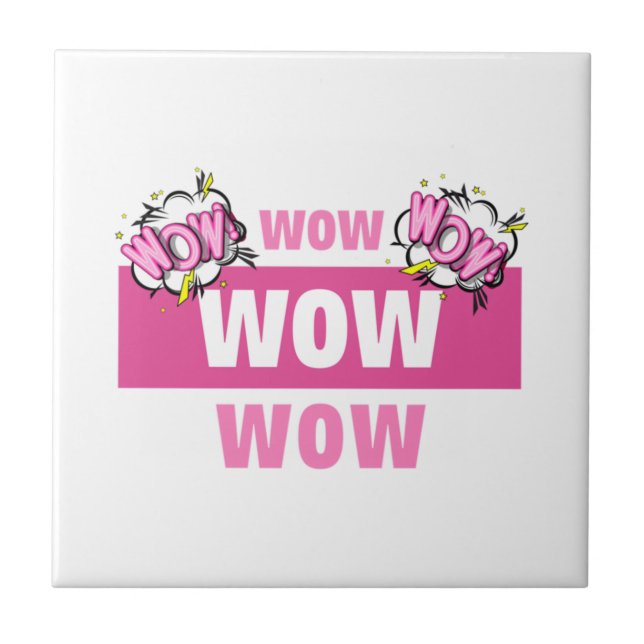 wow free day Classic Ceramic Tile (Front)