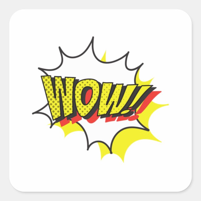 Wow free day Classic Square Sticker (Front)