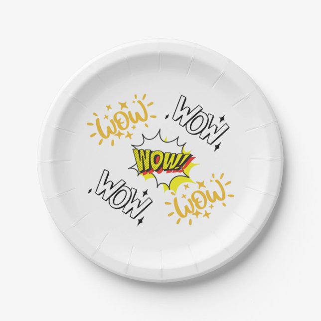 Wow Free day t-shirt Essential  Paper Plate (Front)