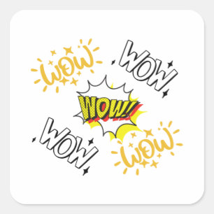 Wow Free day t-shirt Essential  Square Sticker