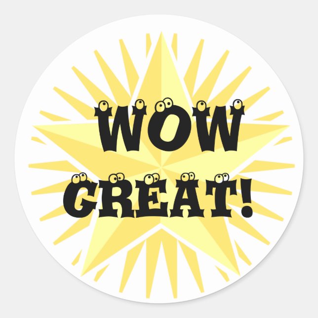 WOW  GREAT! Sticker (Front)