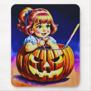~WOW! HALLOWEEN Retro Trick or Treat ~ Mouse Pad