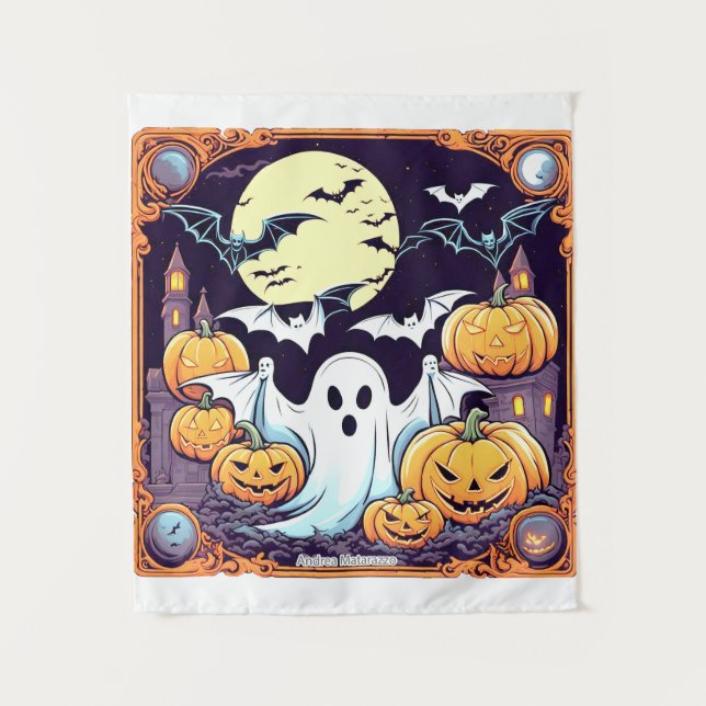 Wow Halloween Thrill Tapestry (Front)