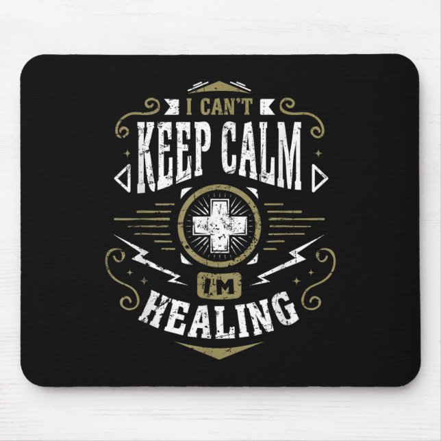 Wow Healer I Can't Keep Calm I'm Gaming  Mouse Pad (Front)