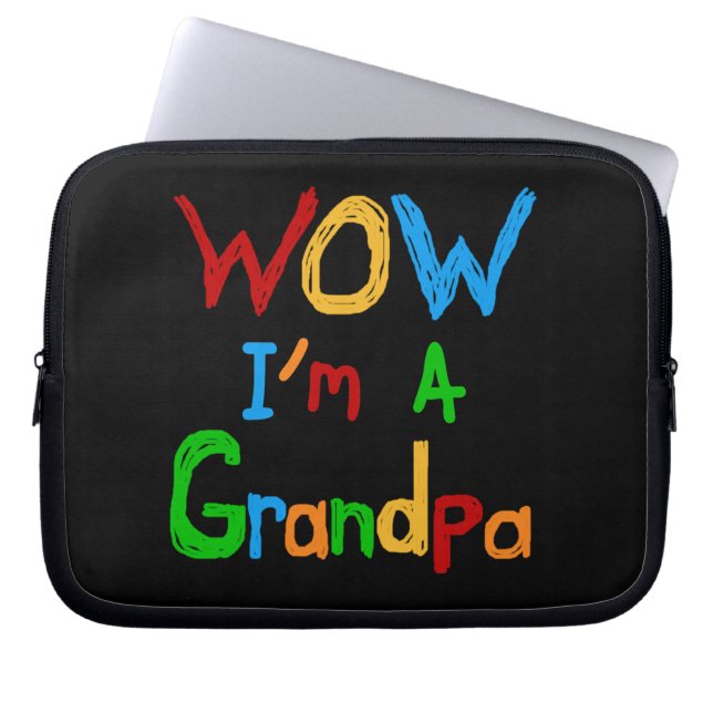 WOW I'm a Grandpa T-shirts and Gifts Laptop Sleeve (Front)