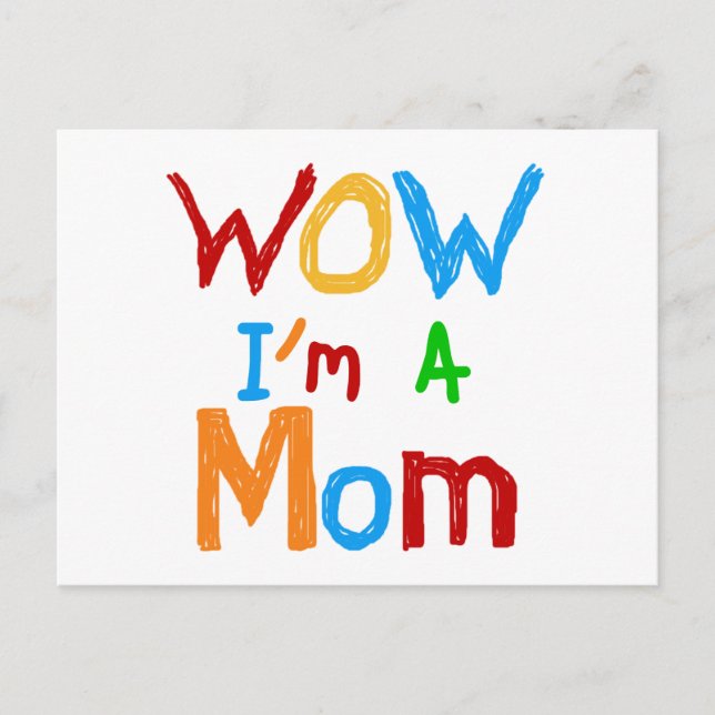 WOW I'm a Mum T-shirts and GIfts Postcard (Front)