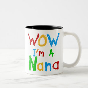 WOW I'm a Nana tshirts and Gifts Two-Tone Coffee Mug