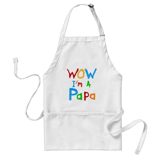Wow I'm a Papa Tshirts and GIfts Standard Apron (Front)