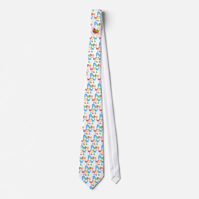 Wow I'm a Papa Tshirts and GIfts Tie (Front)