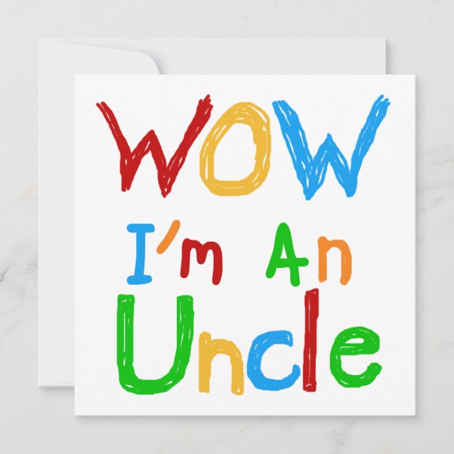 WOW I'm an Uncle T-shirts and GIfts (Front)
