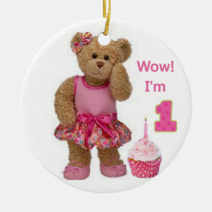 Wow! I'm One! Ceramic Ornament