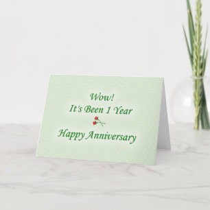 Wow! It&apos;s Been 1 Year Happy Anniversary Card