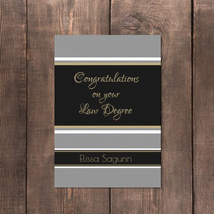 Wow! Law degree Graduation card
