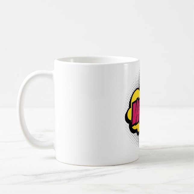 "Wow" Logo Design Coffee Mug (Left)