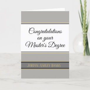 Wow! Master's degree Graduation card