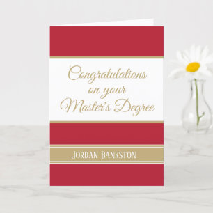 Wow! Master's degree Graduation card