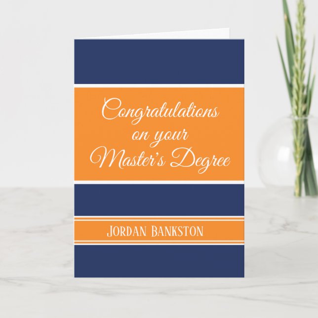 Wow! Master's degree Graduation card (Front)